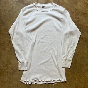 Vintage 80s J.E. Morgan Performance Wear White Thermal Shirt